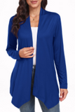 WD Womens Casual Lightweight with Pocketes Long Sleeve Open Front Cardigan