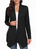 WD Womens Casual Lightweight with Pocketes Long Sleeve Open Front Cardigan