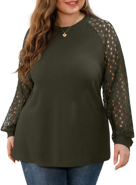 JDEFEG Plus Size Flattering Tops for Women Solid Plus Size Tops Off The  Shoulder Lace Stitching Short Sleeve Tunic Tops To Wear with Leggings  Summer Tops Blouse for Plus Size Women Xxxl 