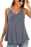 Women’s V-Neck Flowy Summer Two Spaghetti Straps Sexy Casual Sleeveless Tank Tops Shirts