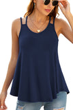 Women’s V-Neck Flowy Summer Two Spaghetti Straps Sexy Casual Sleeveless Tank Tops Shirts