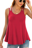 Women’s V-Neck Flowy Summer Two Spaghetti Straps Sexy Casual Sleeveless Tank Tops Shirts