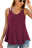 Women’s V-Neck Flowy Summer Two Spaghetti Straps Sexy Casual Sleeveless Tank Tops Shirts