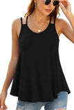 Women’s V-Neck Flowy Summer Two Spaghetti Straps Sexy Casual Sleeveless Tank Tops Shirts