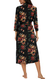 Women Kimono Robes Long Knit Bathrobe Lightweight Soft Knit Sleepwear