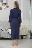 Solid Kimono V-neck Ladies Loungewear