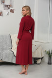 Solid Kimono V-neck Ladies Loungewear