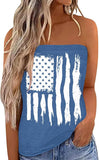 JWD Women's Floral Tube Tops Casual Summer Backless Strapless Top Sleeveless Bandeau Tanks Shirt
