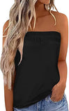 JWD Women's Floral Tube Tops Casual Summer Backless Strapless Top Sleeveless Bandeau Tanks Shirt