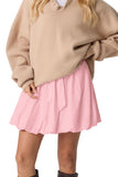JWD Skirt for Women Boho High Waisted Ruffled Cute Casual Dressy Mini Summer Going Out Bloomer Skater Outfit