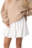 JWD Skirt for Women Boho High Waisted Ruffled Cute Casual Dressy Mini Summer Going Out Bloomer Skater Outfit