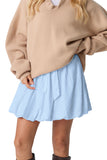 JWD Skirt for Women Boho High Waisted Ruffled Cute Casual Dressy Mini Summer Going Out Bloomer Skater Outfit