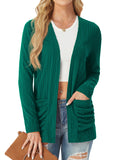 JWD Women's Fashion Open Top cardigan Soft and Comfortable, Casual Loose and Lightweight with Wavy Appearance Pocket