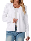 JWD Womens Cardigan Open Front Button Down Long Sleeve Knit Sweater Top Lightweight Casual Layering Cardigan