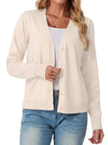 JWD Womens Cardigan Open Front Button Down Long Sleeve Knit Sweater Top Lightweight Casual Layering Cardigan