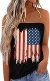 JWD Women's Floral Tube Tops Casual Summer Backless Strapless Top Sleeveless Bandeau Tanks Shirt