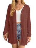 JWD Women's Open Front Lightweight Sheer Long Sleeve Button Down Loose Outwea Mint Medium