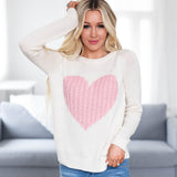 OLRIK Womens Color Block Hoodie Sweatshirts Tunic Pullover Tops Heart Sweaters