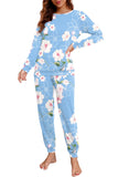 Womens Pajama Set Long Sleeve Sleepwear  With Pockets