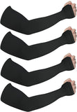 OLRIK 2 & 4 Pairs Sun Protection Arm Sleeves With Thumb Holes for Men & Women