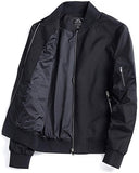 Hey Sir Men's Jacket-Lightweight Casual Spring Fall Thin Bomber Zip Pockets Coat Outwear