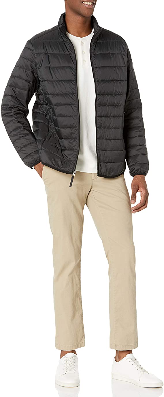 Hisir Basic Men's Lightweight Water-Resistant Packable Puffer Jacket