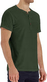 Hisir Homme Mens Henley Long/Short Sleeve T-Shirt Cotton Casual Shirt