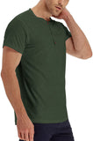 Hisir Homme Mens Henley Long/Short Sleeve T-Shirt Cotton Casual Shirt