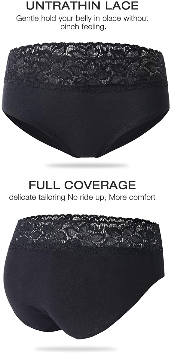 Hisir Club Panties for Women Lace Hiphugger Panties Bikini Underwear Pack