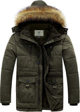 OLRIK Men's Hooded Warm Coat Winter Parka Jacket