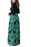 Long Sleeve Loose Plain Maxi Dresses Casual Long Dresses with Pockets Floral