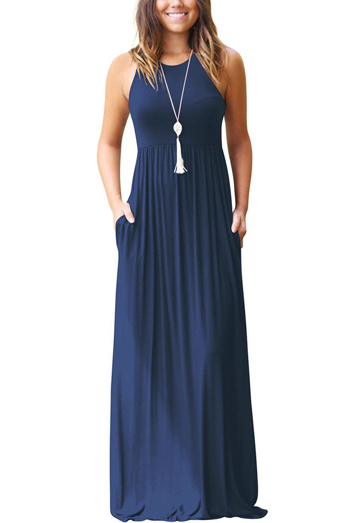 Sleeveless Racerback Loose Plain Maxi Dresses Casual Long Dresses with womenboutique Sleeveless Racerback Loose Plain Maxi Dresses Casual Long Dresses with womenboutique
