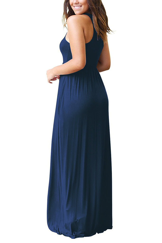 Sleeveless Racerback Loose Plain Maxi Dresses Casual Long Dresses with womenboutique Sleeveless Racerback Loose Plain Maxi Dresses Casual Long Dresses with womenboutique