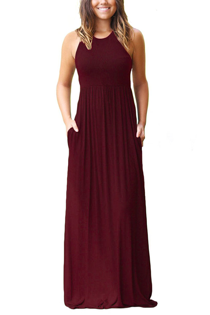 Sleeveless Racerback Loose Plain Maxi Dresses Casual Long Dresses with womenboutique Sleeveless Racerback Loose Plain Maxi Dresses Casual Long Dresses with womenboutique