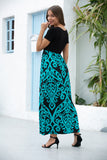 Short Sleeve Loose Plain Maxi Dresses Casual Long Dresses with Pockets Floral