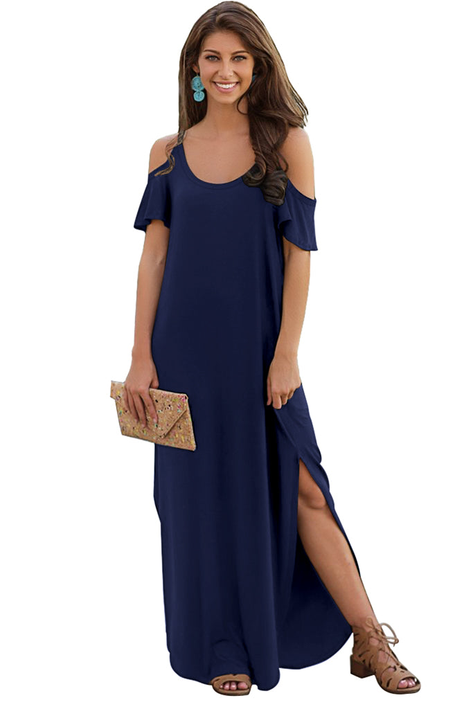knee length dresses for ladies Summer Casual Loose Long Dress Strapless Strap Cold Shoulder Short Sle womenboutique knee length dresses for ladies Summer Casual Loose Long Dress Strapless Strap Cold Shoulder Short Sle womenboutique