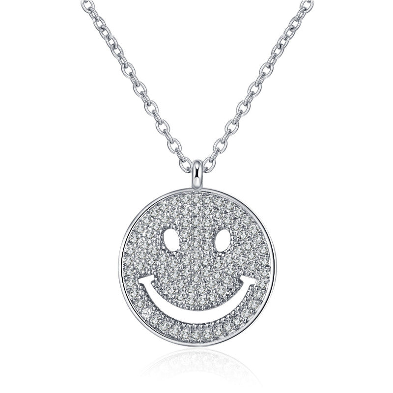 Simple Smile Face Necklace Custom Chain Necklace For Gift