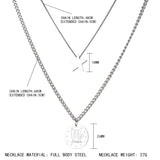 Simple Sweater Necklace Hip Hop Titanium Steel Star Pendant Necklace For Women
