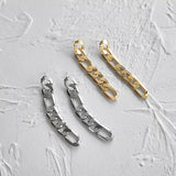 Trendy New Style Gold Plated Long Cuban Chain Stainless Steel Earings