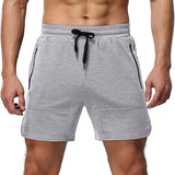 Mens Shorts Casual Elastic Waist Athletic Gym Summer Beach Shorts with Pockets