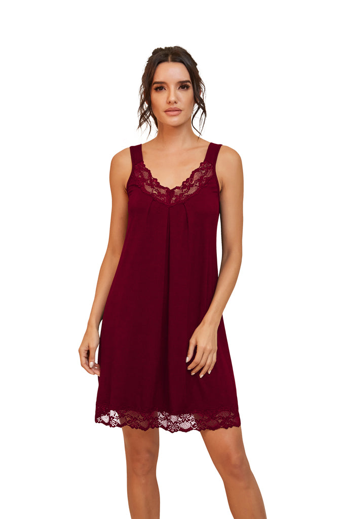 PrinStory Racerback Sleeveless Sleep Dress Nightgown Sleepwear For Kne –  womenboutique